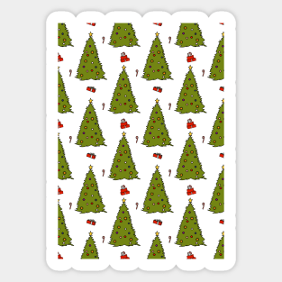 Christmas Trees Pattern Sticker